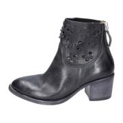 MOMA Vintage Ankelboots i Läder Black, Dam