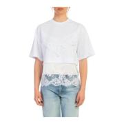 MSGM Modern Twist T-shirt White, Dam