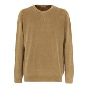 CASHMERE COMPANY Herr Crewneck Tröja Brown, Herr