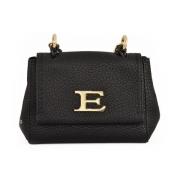 Ermanno Scervino Mjuk Flap Axelväska med Clip Black, Dam