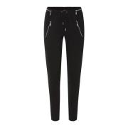 RUE de FEMME Casual Silverbyxor med Dragkedjefickor Black, Dam