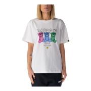 BARROW Oversized Unisex T-shirt med Tryck White, Dam