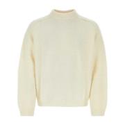 A.P.C. Ivory Alpaca Blend Tyler Sweater Beige, Herr