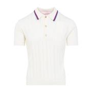 Valentino Klassisk Polo Tröja för Män White, Herr