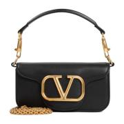 Valentino Garavani Svart Locò Liten Axelväska Black, Dam