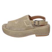 MOMA Suede Sandaler Yellow, Dam