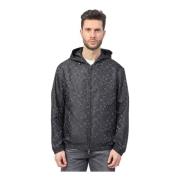 Armani Exchange Svart huva med full zip Black, Herr