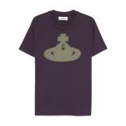 Vivienne Westwood Plommonlila Crew Neck T-shirts Purple, Herr