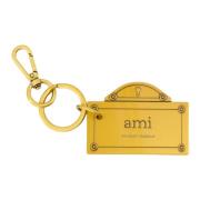 Ami Paris Gatuskylt Nyckelring Yellow, Unisex