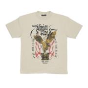 VISION OF SUPER Gotiska Flammor Tee Sand Herr T-shirt Beige, Herr