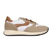 Exton Sportig mocka och tyg sneaker Beige, Herr