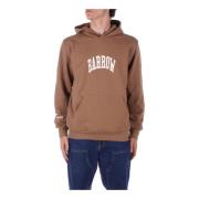 BARROW Brun hoodie med frontlogo-ficka Brown, Herr