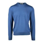 Filippo De Laurentiis Merinoull Pullover Sweater Blue, Herr