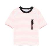 MSGM Rosa Bomull T-shirt och Polo Pink, Dam