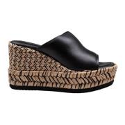 Paloma Barceló Rep Kil Lädersandal Svart Färg Black, Dam