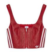 Adidas Originals Fejk läder topp Red, Dam