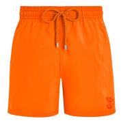 Vilebrequin Vattenreaktiva Sjöskal Badshorts Orange, Herr