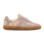 D.A.T.E. Sporty Low Läder Sneakers Patchwork Beige, Dam