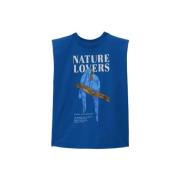 FARM Rio Blå Naturälskare Axelvadd T-shirt Blue, Dam