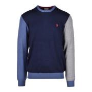 U.S. Polo Assn. Stiligt Stickad Tröja Blue, Herr