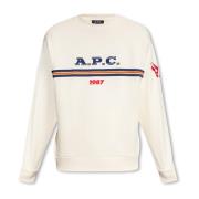 A.P.C. Mjuk och bekväm sweatshirt Beige, Herr