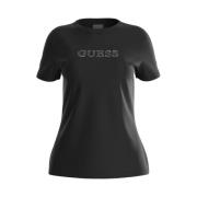 Guess Svart T-shirt för kvinnor Black, Dam