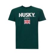 HUSKY ORIGINAL Kortärmad Bomull T-shirt Green, Herr