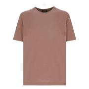 Zanone Brun Bomull T-shirt med Rund Hals Brown, Herr