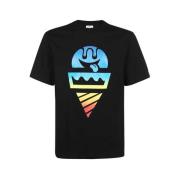 ICECREAM Framtryckt bomullst-shirt Black, Herr