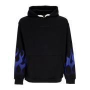 VISION OF SUPER Lättvikts Flames Hoodie Svart/Blå Black, Herr