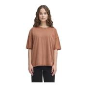 ICHI Grafiskt Tryck Brun Topp & T-shirt Brown, Dam