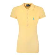 Polo Ralph Lauren Gul Slim Fit Polo Skjorta Yellow, Dam