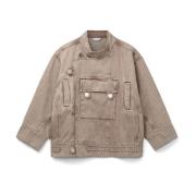 Blanche Utility Jacket i Oxford Tan Beige, Dam