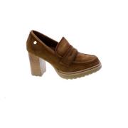 Carmela Kamel Mocka Penny Loafer Skor Beige, Dam