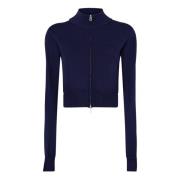 PINKO Blå Love Birds Cropped Sweater Blue, Dam