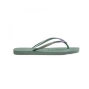 Havaianas Fyrkantig Glitter Gummisandaler Green, Dam