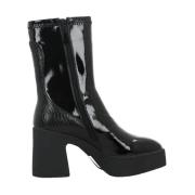 Noa Harmon Platform Heeled Boots Black, Dam