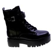 Guess Veganska ankelboots med spänne detalj Black, Dam