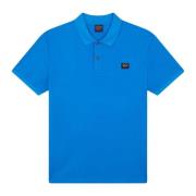 Paul & Shark Herr Bomull Piqué Polo med Badge Blue, Herr