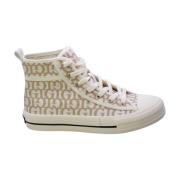 Guess Beige Tyg High Top Sneakers Beige, Dam