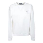 Polo Ralph Lauren Vit Bomullssweatshirt med Broderad Logotyp White, Da...