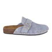 Tory Burch Stiliga Mulor Skor för Kvinnor Blue, Dam