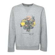 Polo Ralph Lauren Äventyrsbjörn Bomullströja Gray, Herr