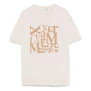 Max Mara Felicia Top med Logostickning Detalj Gray, Dam