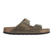 Birkenstock Justebara Oljade Lädersandaler Kork Sula Beige, Herr