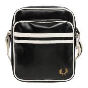 Fred Perry Stilig Crossbody Väska med Justerbar Rem Black, Herr