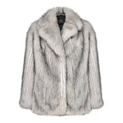 Cesare Gaspari Faux Fur &amp; Shearling Jackets White, Dam