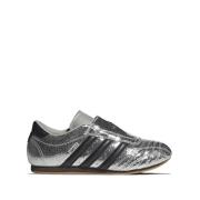 Adidas Silver Läder Slip-On Sneakers Gray, Dam