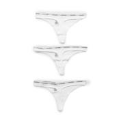 Calvin Klein Tryckt bomullstrosa Underkläder 3pk White, Dam