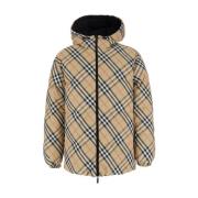 Burberry Vändbar Dunjacka med Huva Beige, Herr